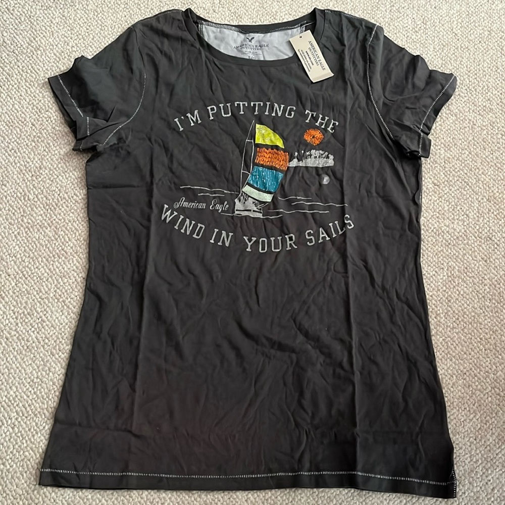 Vintage (Early 2000s) American Eagle Womens 100% Cotton Tee